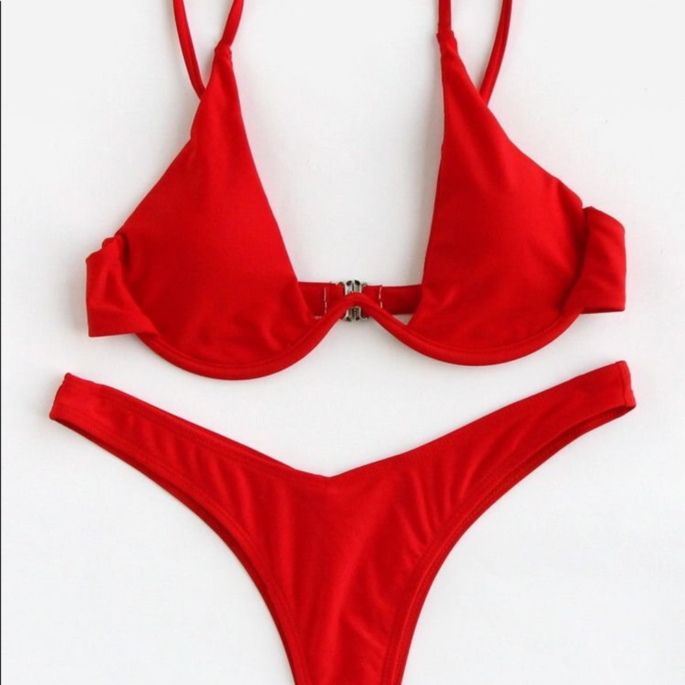 Red swimsuit
